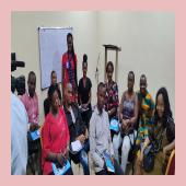 SOME BENEFICIARIES OF OUR ANNUAL 2 WEEKS WORKSHOP POSE FOR PIX